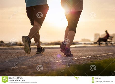 Two People Running. Stock Photo   Image: 54941880