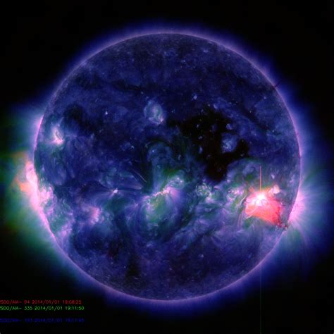 Two Solar Flares Say Goodbye 2013 and Welcome 2014 | NASA
