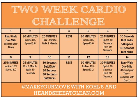 Two Week Cardio Challenge + GIVEAWAY! — He & She Eat Clean ...