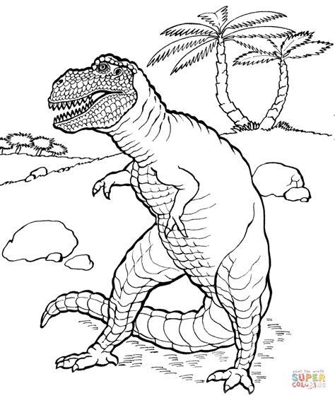 Tyrannosaurus Dinosaur coloring page | Free Printable ...