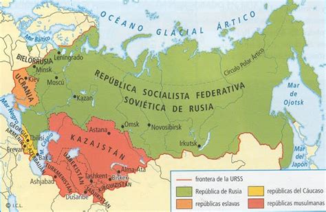 Ubica en un mapa el territorio ruso, de 1917 y luego 1920 ...
