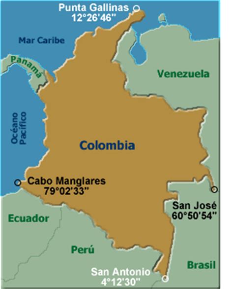 Ubicación geográfica de Colombia: extensión, ubicación y ...