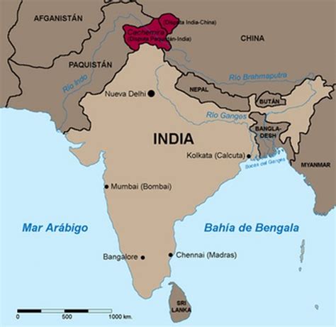 Ubicación Geográfica de la India