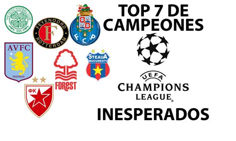 UEFA CHAMPIONS LEAGUE: Top 7 de Campeones Inesperados ...