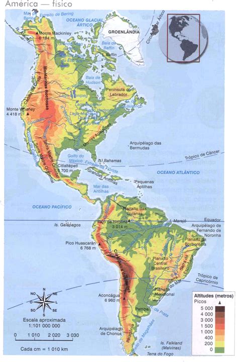 Uma volta pelo Mundo com Simone: Mapas Continente Americano