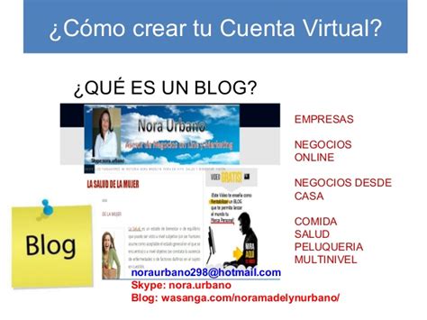 Un Blog es la Cuenta Virtual en Internet