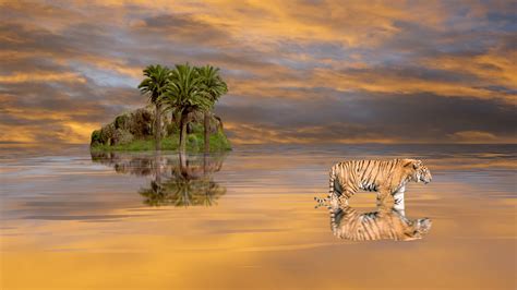 Un tigre en una isla hd 1920x1080   imagenes   wallpapers ...