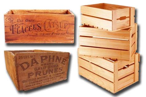 Una caja de madera vintage