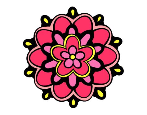 Una flor dibujo con color   Imagui