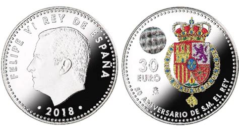 Una moneda de colores de 30 euros para conmemorar el 50 ...