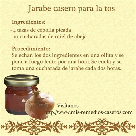 Una receta facil para hacer un jarabe casero para la tos ...