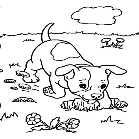 Único Dibujos Para Colorear De Perros Cachorros Para Imprimir