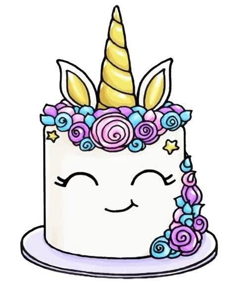 Unicorn Cake | рисунки | Pinterest | Unicorns, Cake and Kawaii