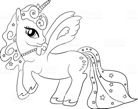 Unicorn Coloring Page For Kids Stock Vector Art & More ...