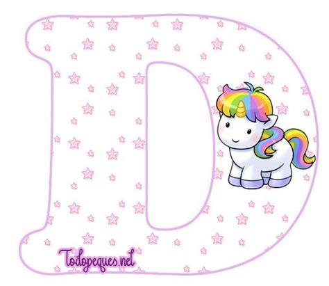 Unicornios Letras Abecedario para Imprimir Gratis | Todo ...