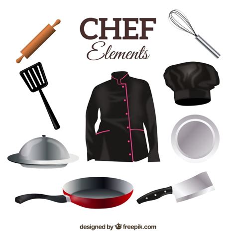 Uniforme de chef con utensilios de cocina | Descargar ...