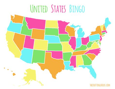 United States Bingo   The Crafting Chicks