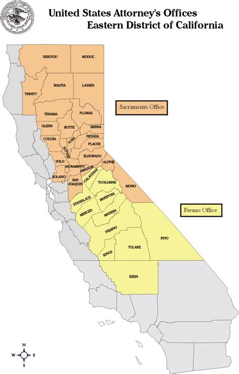 United States District Courts California Map   United ...