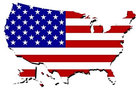 United States Map With Flag Free Stock Photo   Public ...