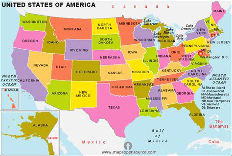 United States of America Country Profile | Free Maps of ...