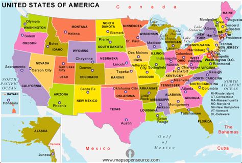 United States of America Country Profile | Free Maps of ...