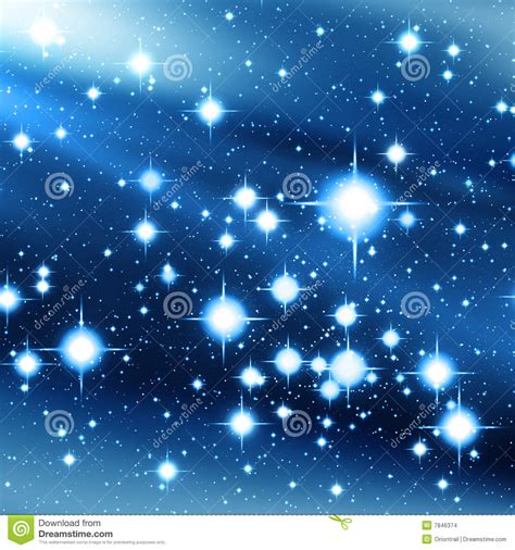 Universo Azul Con Las Estrellas Brillantes Imagenes de ...
