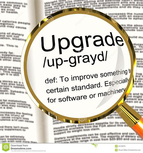 Upgrade Definition Magnifier Showing Software Update Or ...