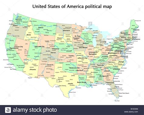 Us Map Cities Capitals Map Of Usa Showing Point Of ...