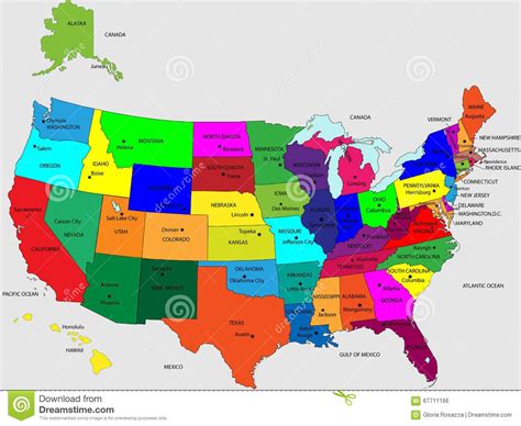 Us Map With State Names And Capitals gallery 50 states map ...