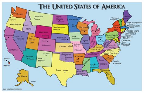 Us Map With State Names And Capitals us map and capital ...