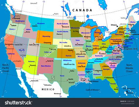Us States And Major Cities Map Us Map States And Capitals ...
