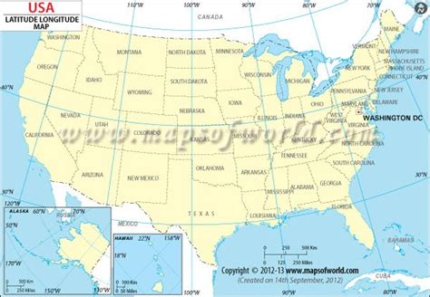 USA Latitude and Longitude Map Free printable | ESL ...