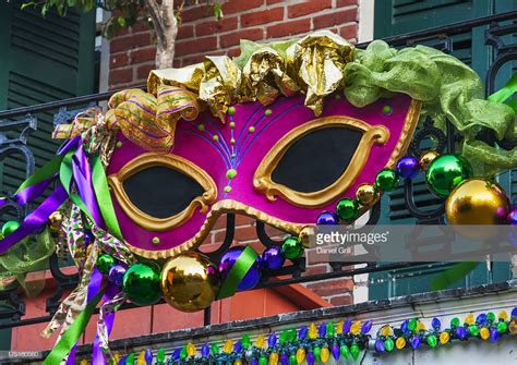 Usa New Orleans Louisiana Mardi Gras Mask Hanging On ...