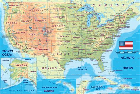 USA Political Map, US Political Map, America Political Map ...