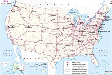 USA Road Network Map | Travel and Architecture | Pinterest ...