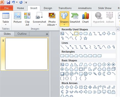 Using Shapes in Microsoft PowerPoint