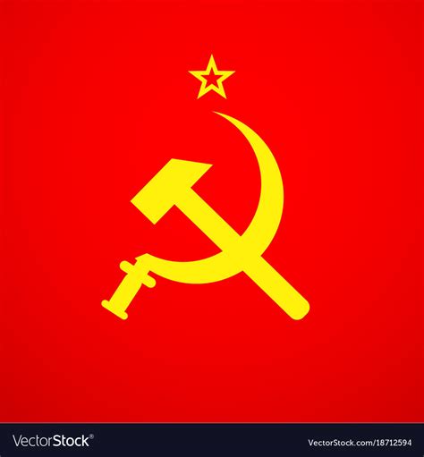 Ussr sickle and hammer soviet russia union symbol Vector Image
