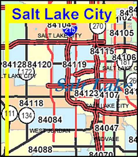 Utah ZIP Code Map including County Maps
