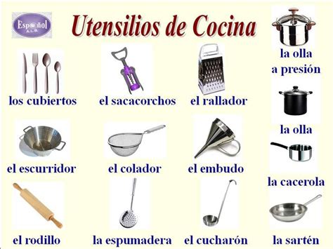 Utensilios de cocinas con nombre em espanhol   Imagui