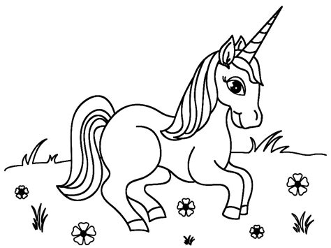 Útiles dibujos para colorear – unicornio, para chiquitines ...