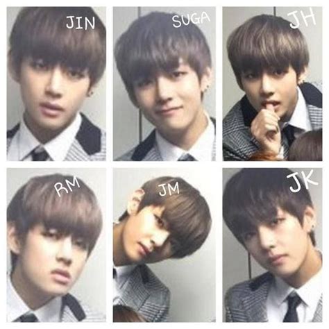 V posing as the other BTS members this is so exact o.o ...