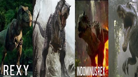 V Rex vs T Rex vs I Rex vs Spinosaurus  HD    YouTube