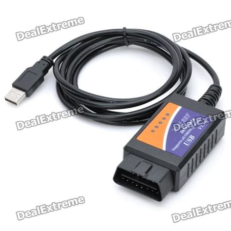 V1.5 OBD2 ELM327 USB CAN BUS Scanner   Black + Blue   Free ...