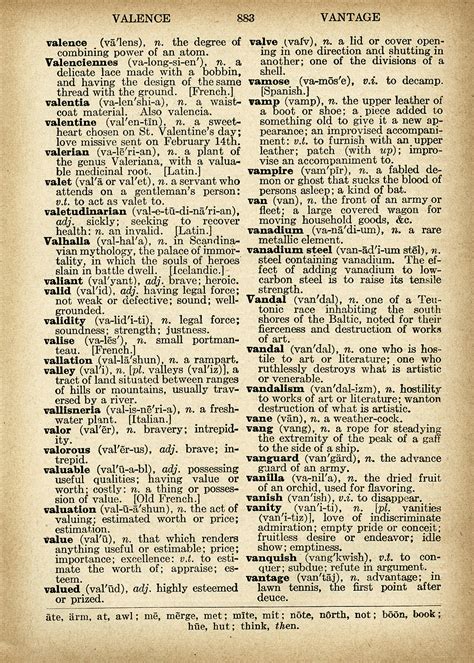 Valentine Vampire Vanilla Dictionary Page | Old Design ...