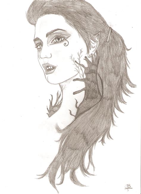 Vampire Girl Drawing   Anais © 2016   Sep 22, 2010