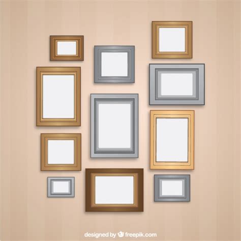 Variety of retro wall frames Vector | Free Download