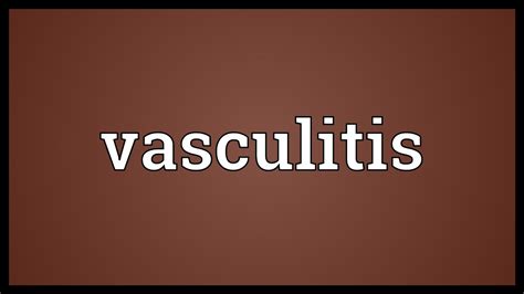 Vasculitis Meaning   YouTube