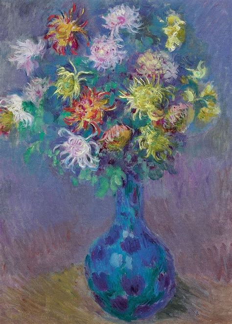 Vase de chrysanthèmes  C Monet   W 812 ,1882. | MON ET ...