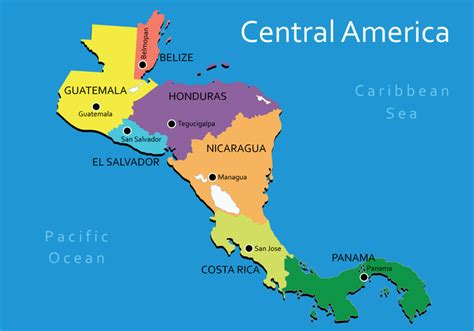 Vector América Central Mapa   Download Vetores e Gráficos ...