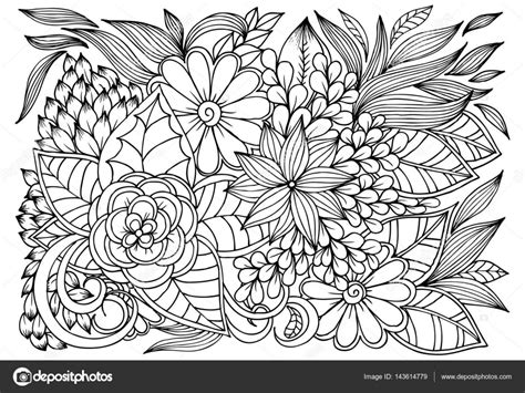 Vector de dibujo de mariposas y flores para colorear ...